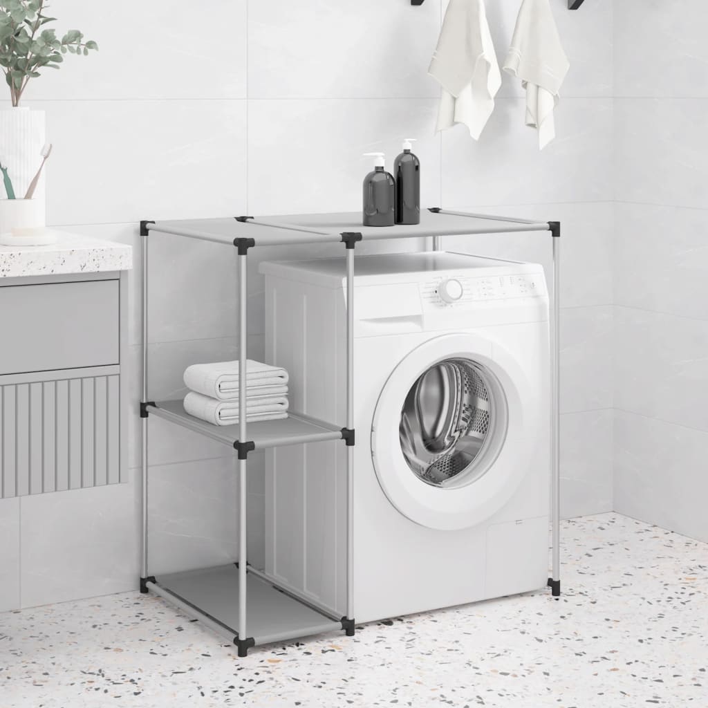 Over-washing machine shelving unit, cream-colored iron, 87x55x90.5 cm