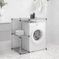 Over-washing machine shelving unit, cream-colored iron, 87x55x90.5 cm
