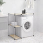 Over-washing machine shelving unit, cream-colored iron, 87x55x90.5 cm