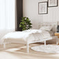 Estrutura de cama Super King branca em madeira maciça 180x200 cm