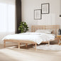 Estrutura de cama Super King branca em madeira maciça 180x200 cm