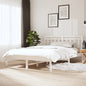 Estrutura de cama Super King branca em madeira maciça 180x200 cm