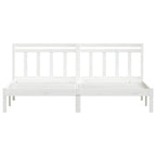 Estructura cama de madera maciza blanca super king 180x200 cm