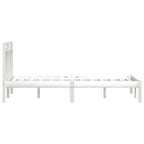 Estructura cama de madera maciza blanca super king 180x200 cm