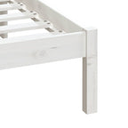 Estructura cama de madera maciza blanca super king 180x200 cm