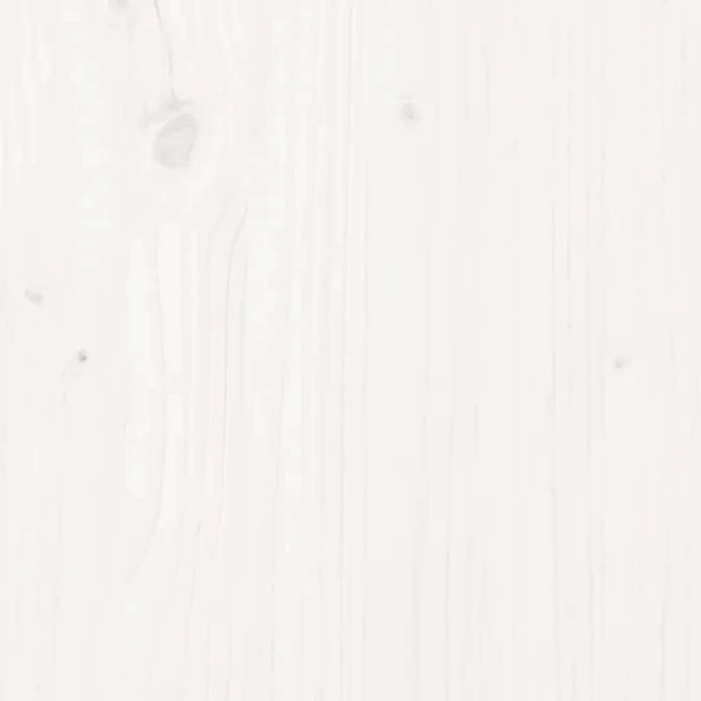 Estructura cama de madera maciza blanca super king 180x200 cm