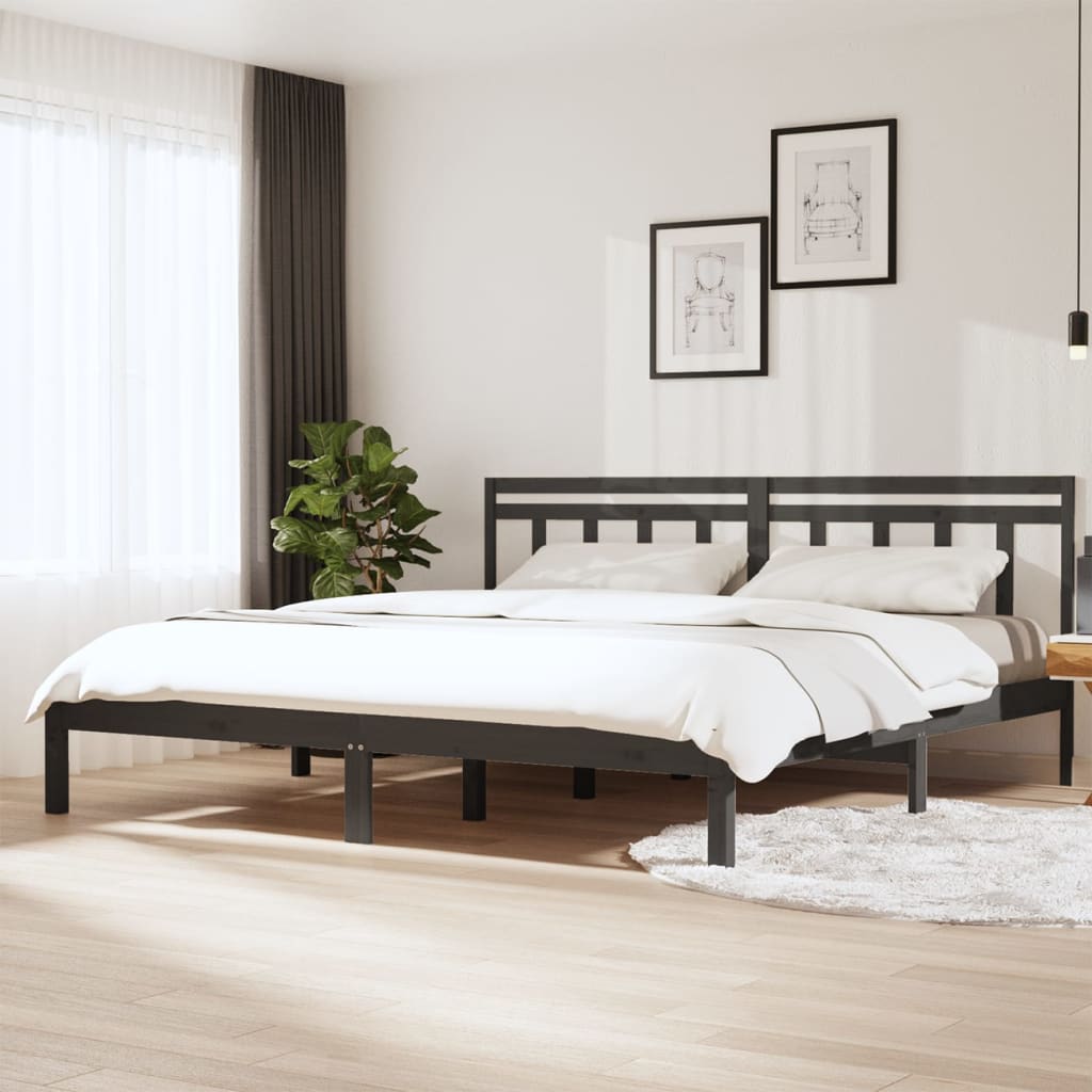 Cama con cajones y colchón madera maciza pino blanca 160x200 cm