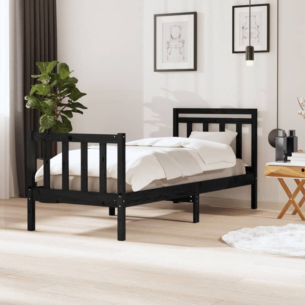 Cama con cajones y colchón madera maciza pino blanca 160x200 cm