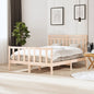 Estrutura de cama Super King branca em madeira maciça 180x200 cm