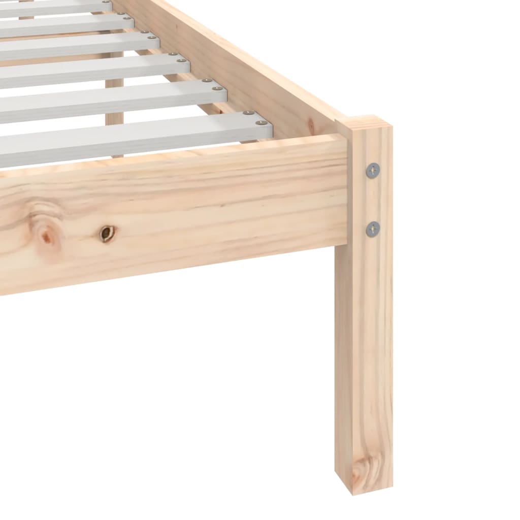 Estructura de cama madera maciza de pino 135x190 cm