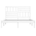 Estructura cama doble sin colchón madera pino blanco 140x190 cm