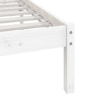 Estructura cama doble sin colchón madera pino blanco 140x190 cm