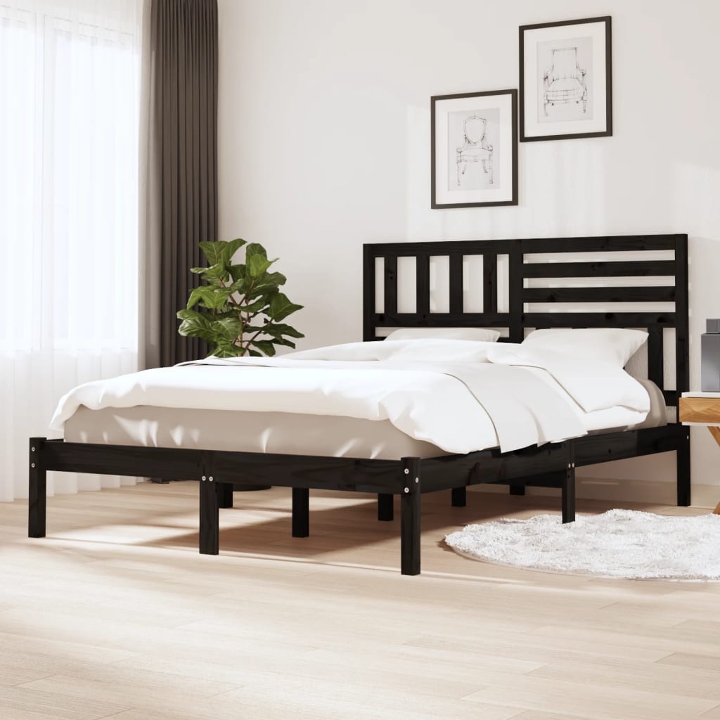 Estructura cama extensible sin colchón metal negro 80x130/200cm
