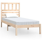 Estructura de cama sin colchón madera maciza de pino 90x200 cm