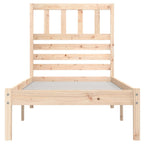Estructura de cama sin colchón madera maciza de pino 90x200 cm