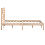 Estructura de cama sin colchón madera de pino maciza 120x200 cm