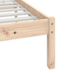 Estructura de cama sin colchón madera de pino maciza 120x200 cm
