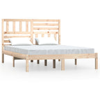 Estructura de cama sin colchón madera maciza de pino 140x200 cm