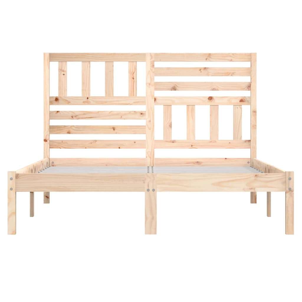 Estructura de cama sin colchón madera maciza de pino 140x200 cm