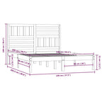 Estructura de cama sin colchón madera maciza de pino 140x200 cm