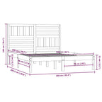 Estructura de cama sin colchón madera maciza de pino 160x200 cm