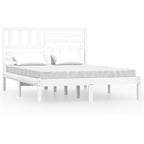Estructura de cama sin colchón madera de pino blanco 160x200 cm