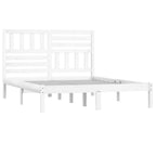 Estructura de cama sin colchón madera de pino blanco 160x200 cm
