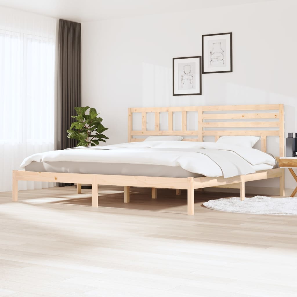 Estructura de cama sin colchón madera maciza de pino 160x200 cm