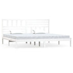 Cama sin colchón madera maciza de pino blanca 180x200 cm