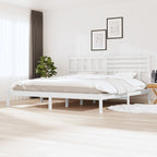 Cama sin colchón madera maciza de pino blanca 180x200 cm