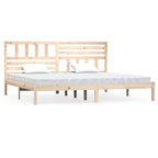 Estructura de cama sin colchón madera maciza de pino 200x200 cm