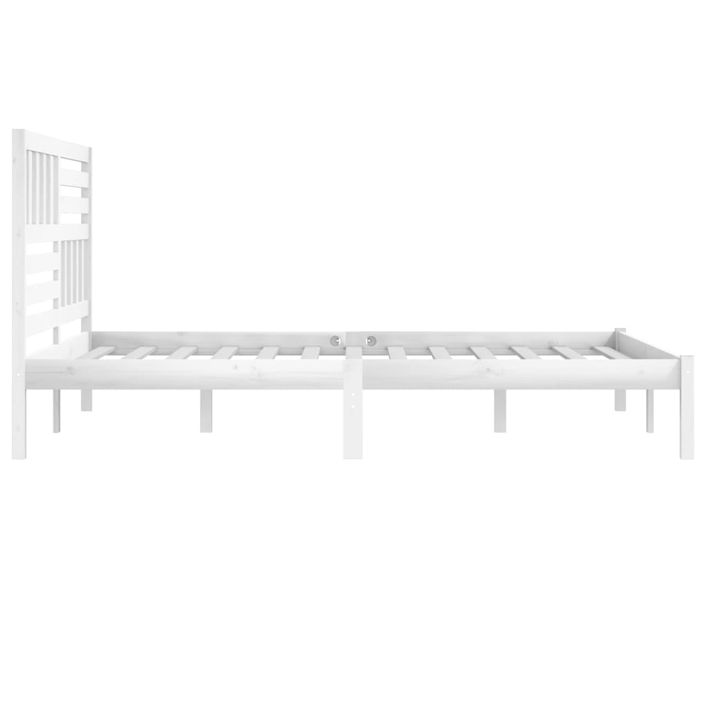 Estructura de cama sin colchón madera de pino blanco 200x200 cm