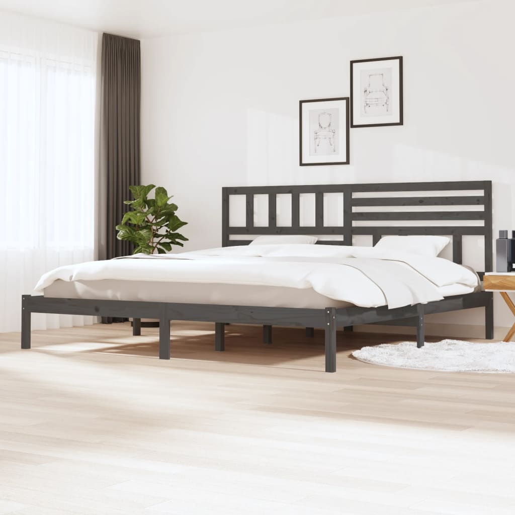 Estructura de cama sin colchón madera de pino blanco 200x200 cm
