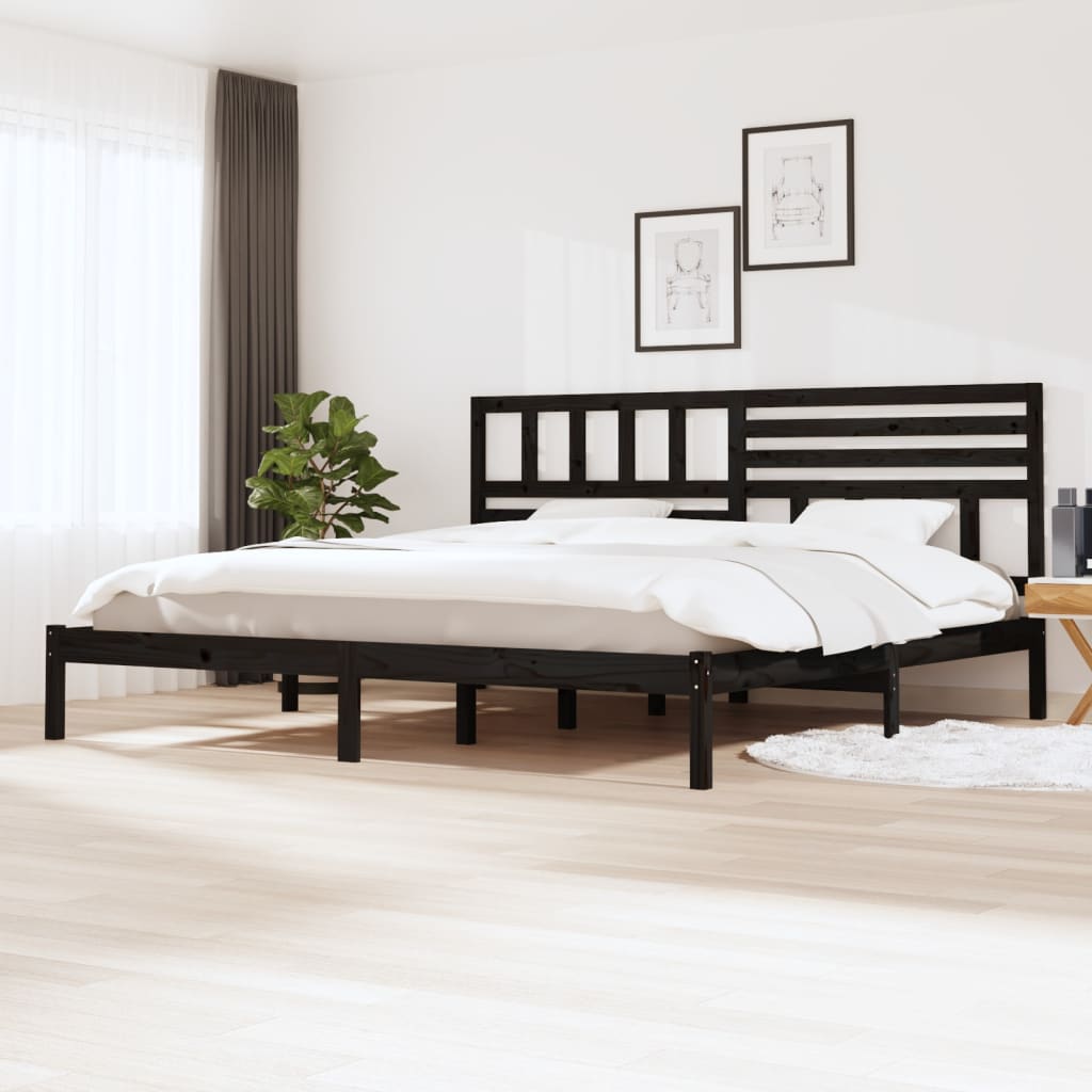 Estructura de cama sin colchón madera de pino maciza 120x200 cm