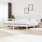 Cama con cajones y colchón madera maciza pino blanca 160x200 cm