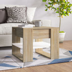 Mesa de centro madera contrachapada gris hormigón 102x55x45 cm