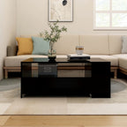 Mesa de centro madera contrachapada gris hormigón 102x55x45 cm