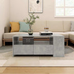 Mesa de centro madera contrachapada gris hormigón 102x55x45 cm