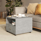 Mesa de centro de madera contrachapada blanco 100x49,5x43 cm