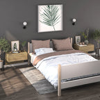 Mesita de noche de pared 2 uds color gris Sonoma