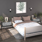 Mesita de noche de pared 2 uds color gris Sonoma
