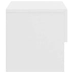 Mesita de noche de pared blanca