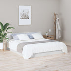 Cabecero cama madera contrachapada blanco brillo 200x1,5x80 cm