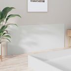 Cabecero cama madera contrachapada blanco brillo 200x1,5x80 cm
