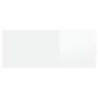 Cabecero cama madera contrachapada blanco brillo 200x1,5x80 cm