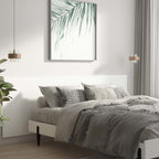 Cabecero de cama pared madera contrachapada blanco 240x1,5x80cm