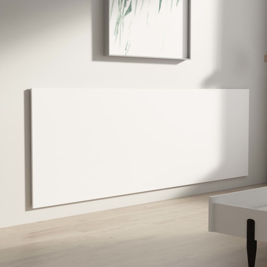 Cabecero de cama pared madera contrachapada blanco 240x1,5x80cm