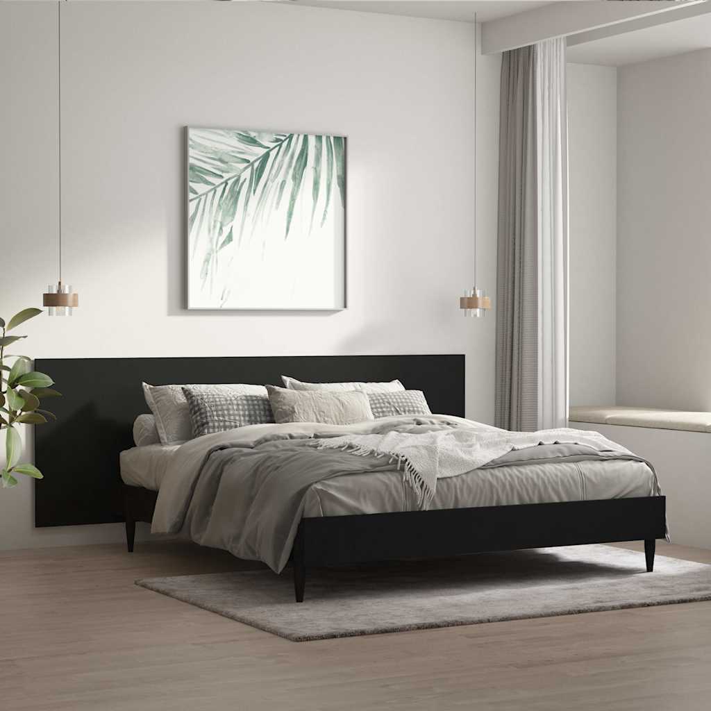 Cabecero de cama pared madera contrachapada blanco 240x1,5x80cm