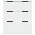 Aparador de madera contrachapada blanco 60x30x70 cm