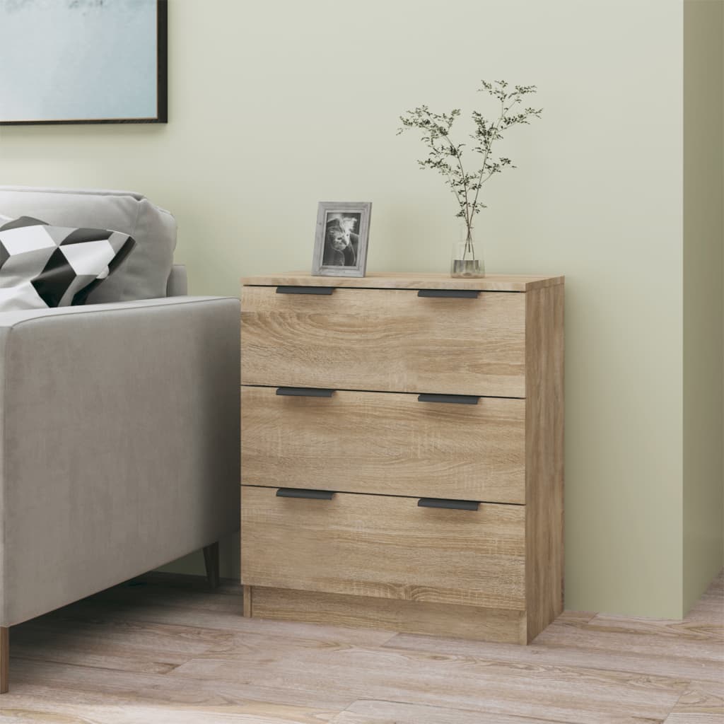 Aparador de madera contrachapada blanco 60x30x70 cm
